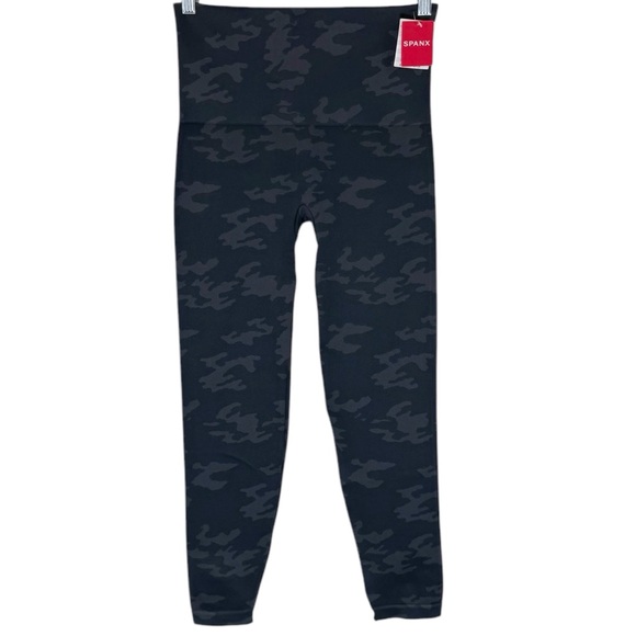 Spanx Black and Gray Camouflage Ecocare Seamless Leggings Size 1X NWT - Picture 2 of 12